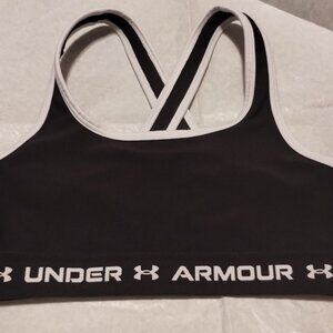 Under Armour Sports Bra Girls YMD/JM/M Compression Black Gym YOUTH MEDIUM